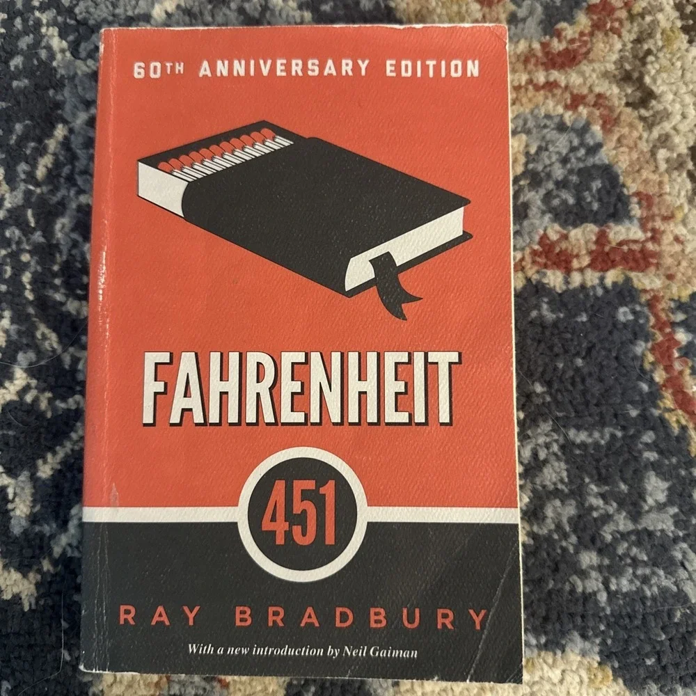 Ray Bradbury Fahrenheit 451 Book 60th Anniversary Edition Paperback Red One Size